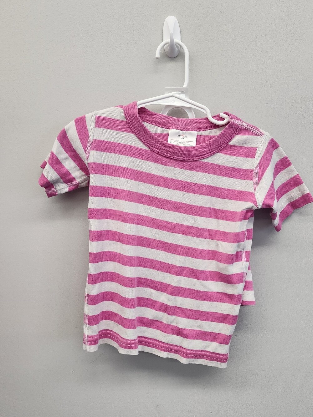 Hanna Andersson Pink White Stripe Organic Cotton Pajama Set Size 3 90cm